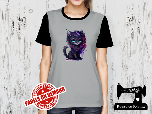 Wild Things Cat - HEATHER GREY - Panels On Demand
