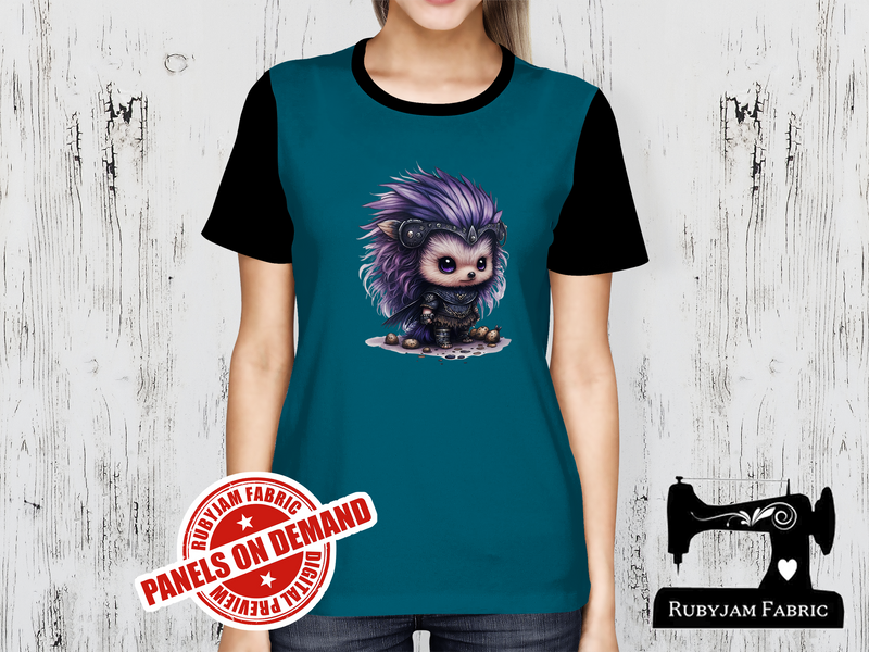 Wild Things Hedgehog - TEAL BLUE - Panels On Demand