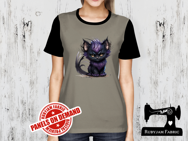 Wild Things Kitten - LIGHT GREY - Panels On Demand