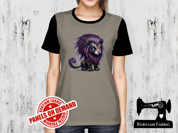 Wild Things Lion - LIGHT GREY - Panels On Demand