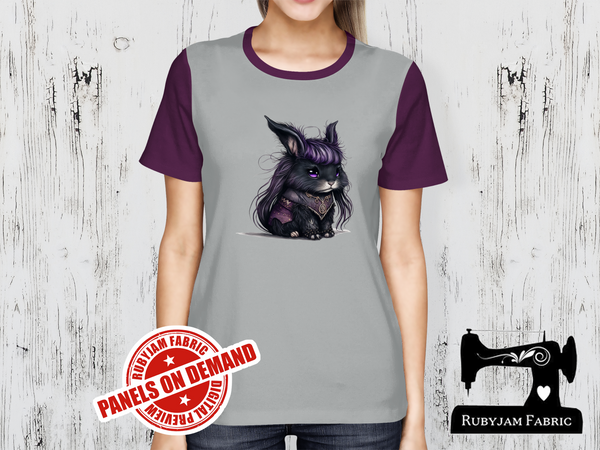 Wild Things Rabbit - HEATHER GREY - Panels On Demand