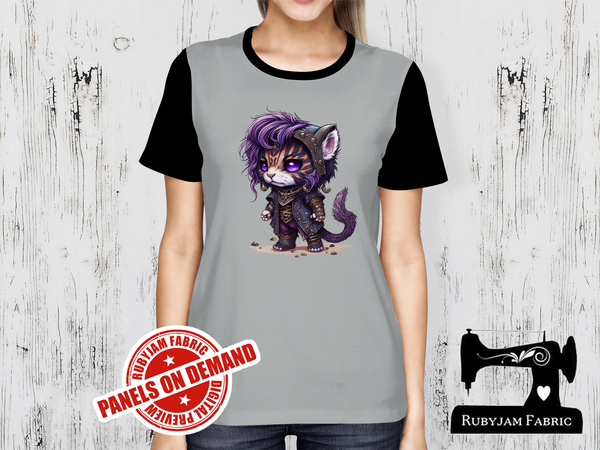 Wild Things Tiger - HEATHER GREY - Panels On Demand