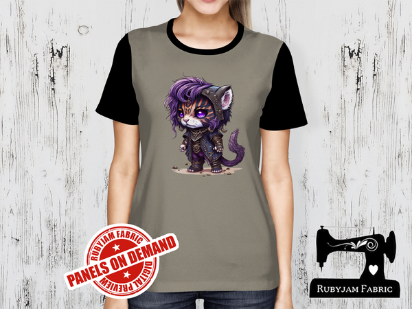 Wild Things Tiger - LIGHT GREY - Panels On Demand