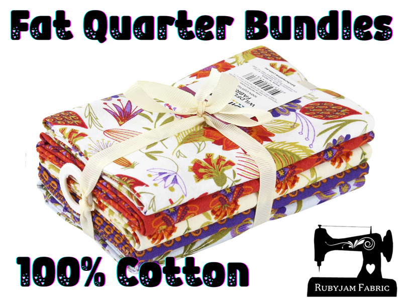 100% cotton fat quarter bundle featuring beautifully curated wildflower inspired images