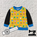Woodland Animals on Mustard - cotton lycra - 150cm wide