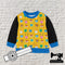 Woodland Animals on Mustard - cotton lycra - 150cm wide