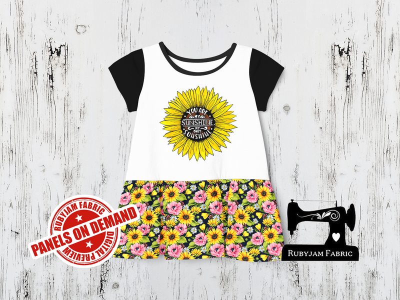You Are My Sunshine (Sunflower) - WHITE - Panels On Demand