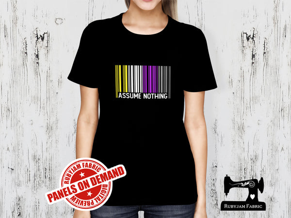 Assume Nothing Barcode - BLACK - Panels On Demand