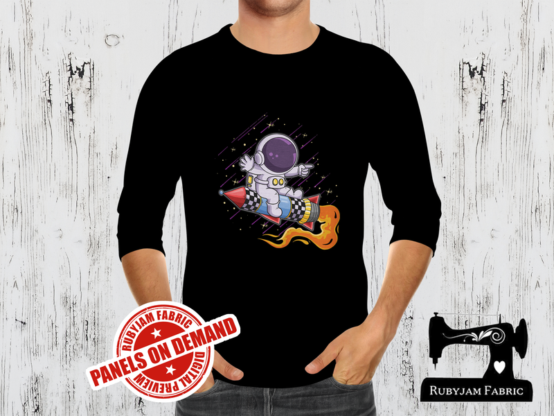Astronaut Rocket - BLACK - Panels On Demand