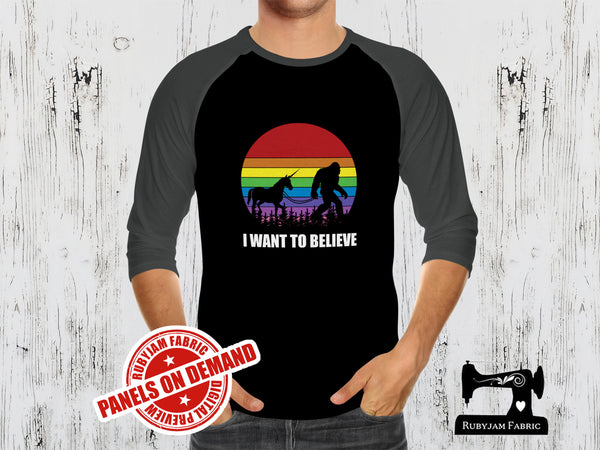 I Want To Believe (Rainbow) - BLACK - Panels On Demand