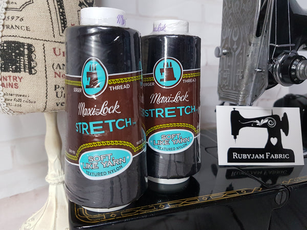 Maxi-Lock Stretch Thread - Black - clearance