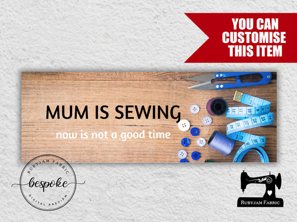 Personalised Sewing Room Sign - BLUE - Bespoke