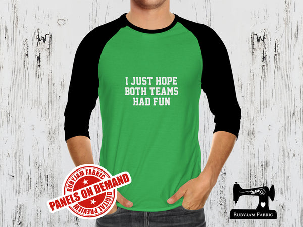 I Just Hope Both Teams Had Fun - LIME GREEN - Panels On Demand