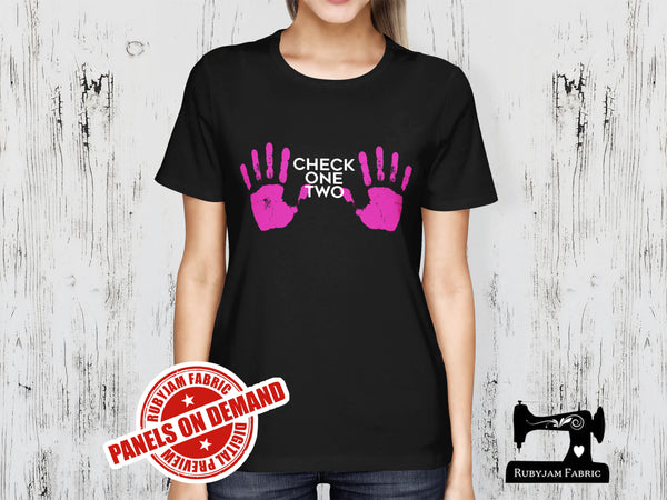 Check One Two (Breast Cancer Awareness) - BLACK - Panels On Demand