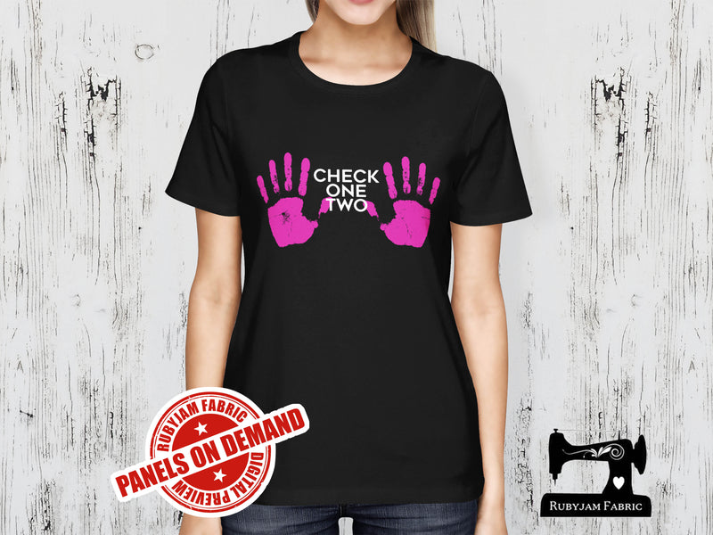 Check One Two (Breast Cancer Awareness) - BLACK - Panels On Demand