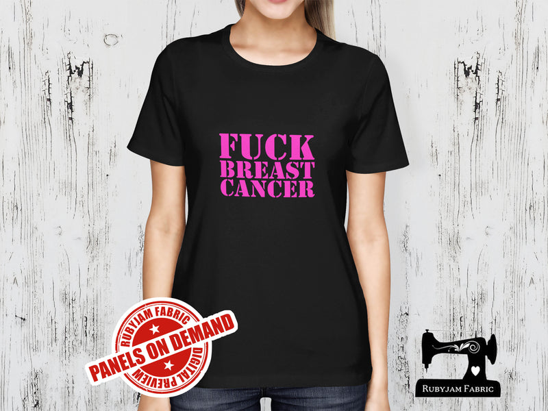 F*ck Breast Cancer (Breast Cancer Awareness) - BLACK - Panels On Demand