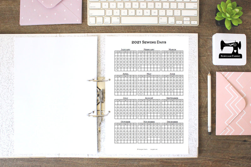 Rubyjam Fabric - 2021 The Ultimate Sewing Organiser