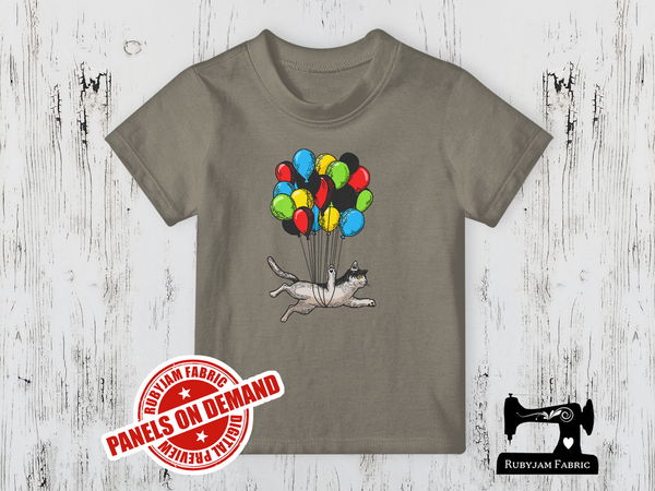 Balloon Cat - LIGHT GREY - Panels On Demand