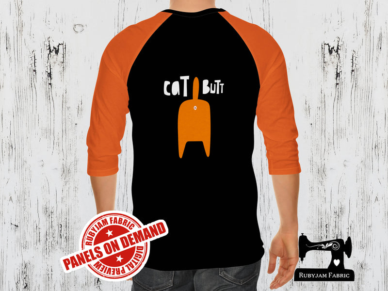Orange Cat + Cat Butt (Two Panel Set) - BLACK - Panels On Demand