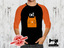 Orange Cat + Cat Butt (Two Panel Set) - BLACK - Panels On Demand