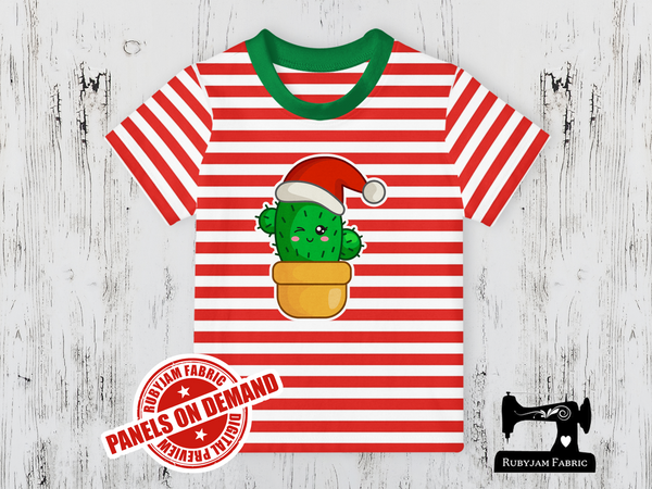 Christmas Cactus - RED WHITE YDS - Panels On Demand