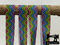 1M Coloured Chevrons on Black - Printed - 1" (25mm) - Fold Over Elastic (FOE)