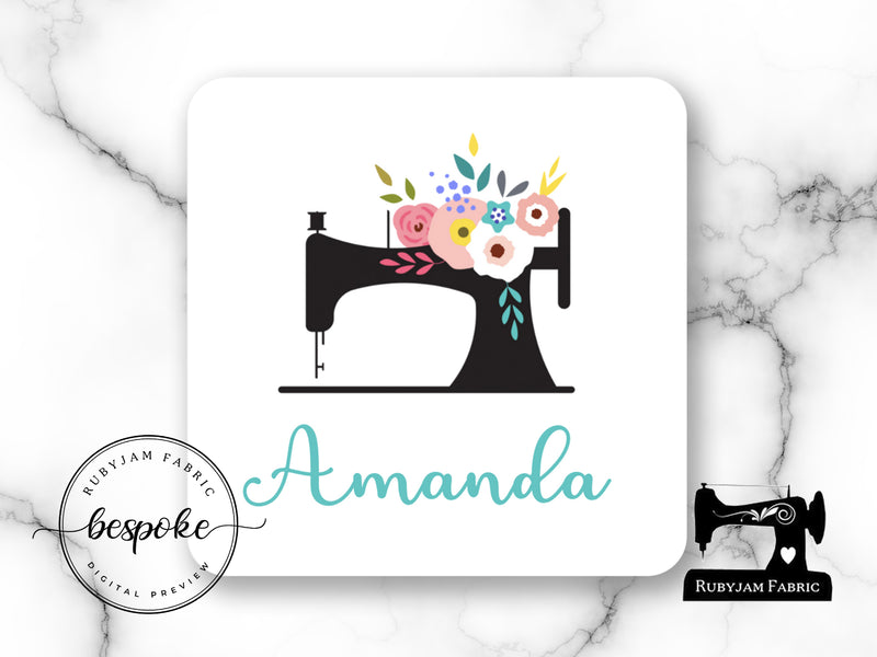 Custom Name Sewing Machine - Drink Coasters - Bespoke