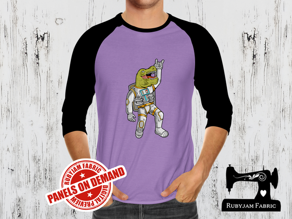Dinosaur Astronaut - LIGHT PURPLE - Panels On Demand