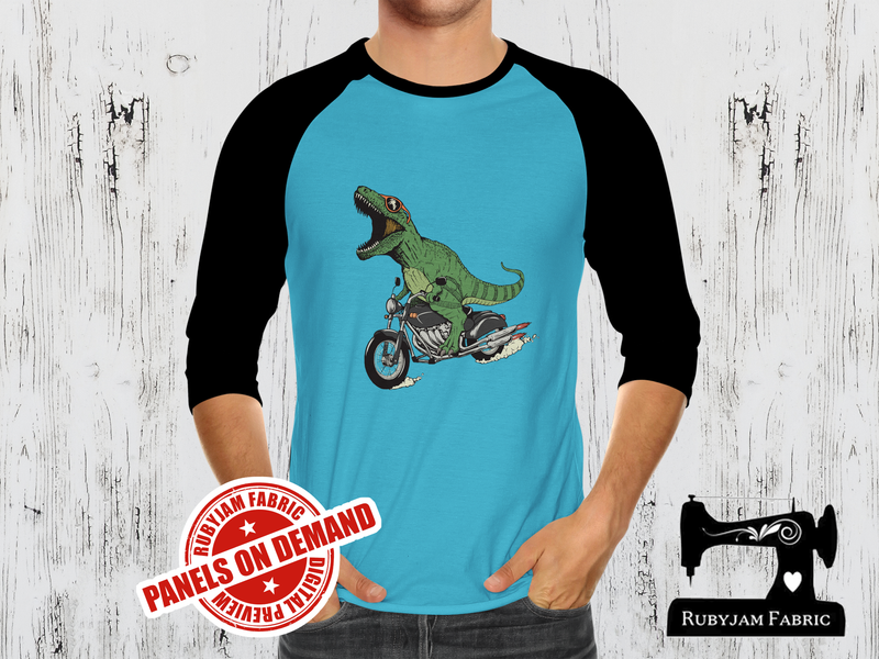 Dinosaur Motorbike - LIGHT BLUE - Panels On Demand