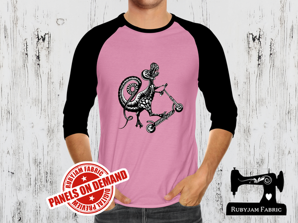 Dinosaur Scooter - LIGHT PINK - Panels On Demand