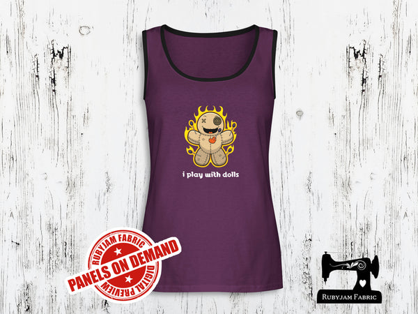 I Play With Dolls - PURPLE - Panels On Demand