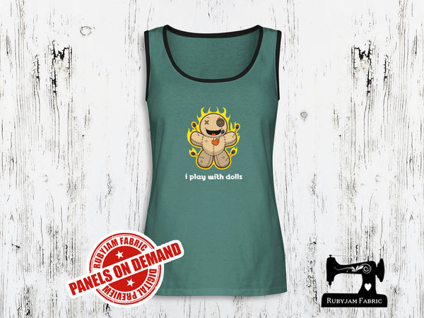 I Play With Dolls - SAGE GREEN - Panels On Demand