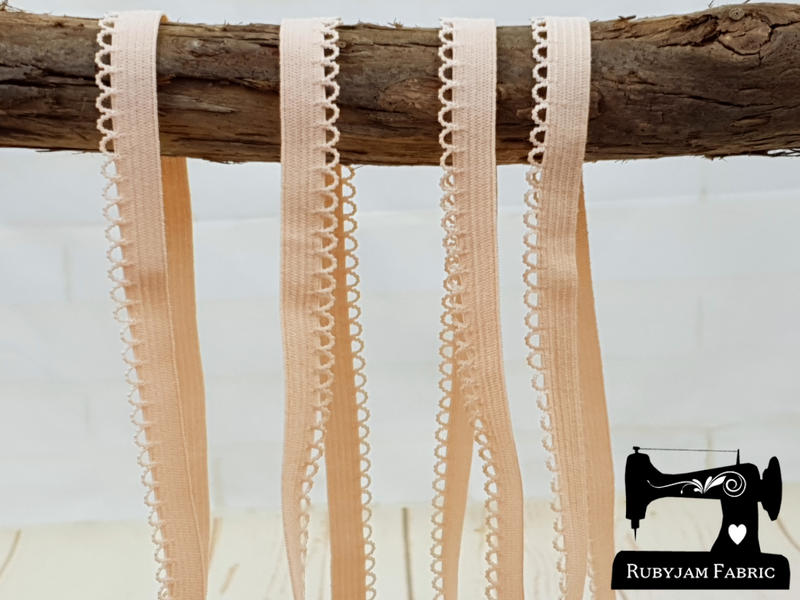 1M SAND Picot Elastic (Approx 10mm wide)