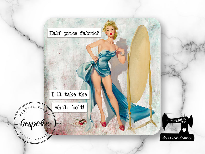 Half Price Fabric - Drink Coaster - Bespoke