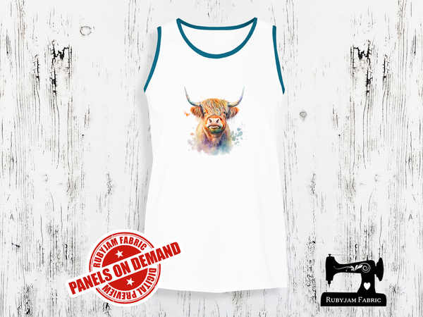 Highland Cow - WHITE - Panels On Demand