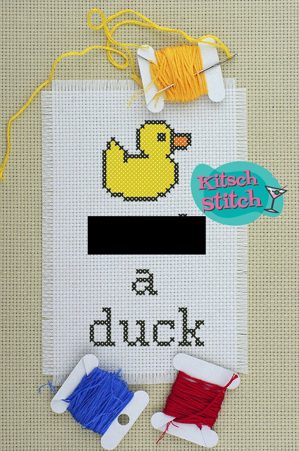F*** A Duck - Cross Stitch Pattern - Kitsch Stitch Studio