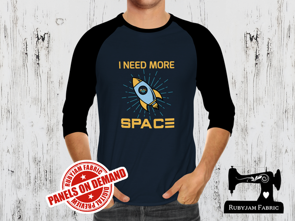 I Need More Space (Rocket) - NAVY BLUE - Panels On Demand