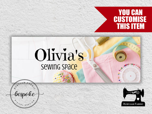 Personalised Sewing Room Sign - LIGHT - Bespoke