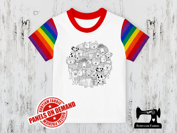 Lots of Dogs - COLOURING IN - WHITE - Panels On Demand