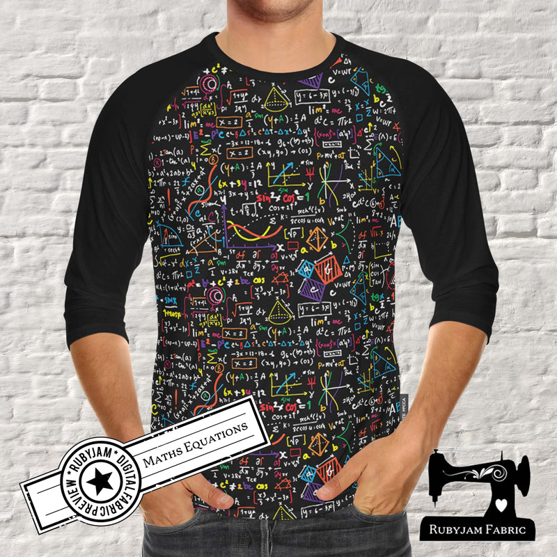 Maths Equations - cotton lycra - 150cm wide