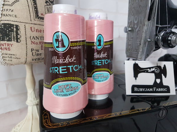 Maxi-Lock Stretch Thread - Medium Pink - clearance