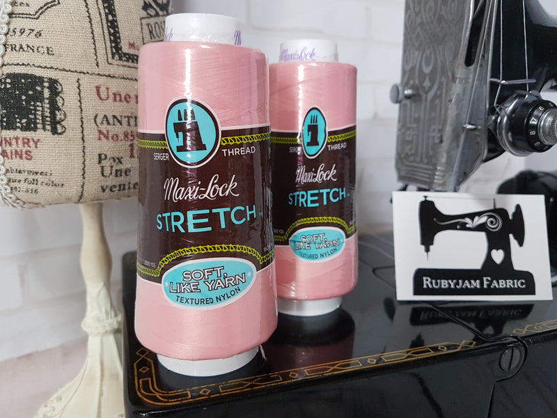 Maxi-Lock Stretch Thread - Medium Pink - clearance
