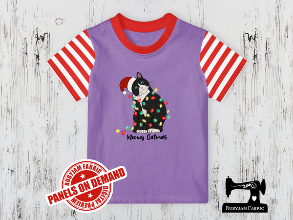 Meowy Catmas - LIGHT PURPLE - Panels On Demand
