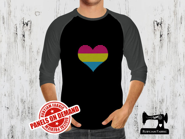Pansexual Heart - BLACK - Panels On Demand