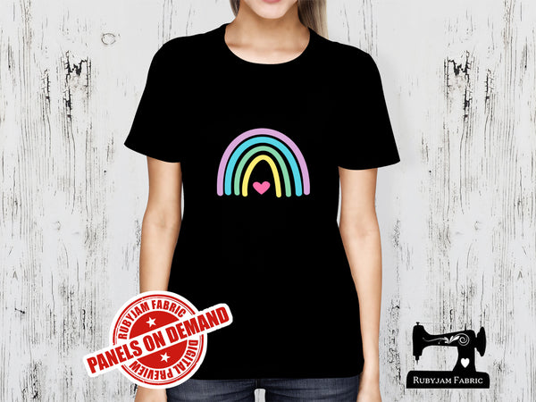 Pastel Rainbow - BLACK - Panels On Demand