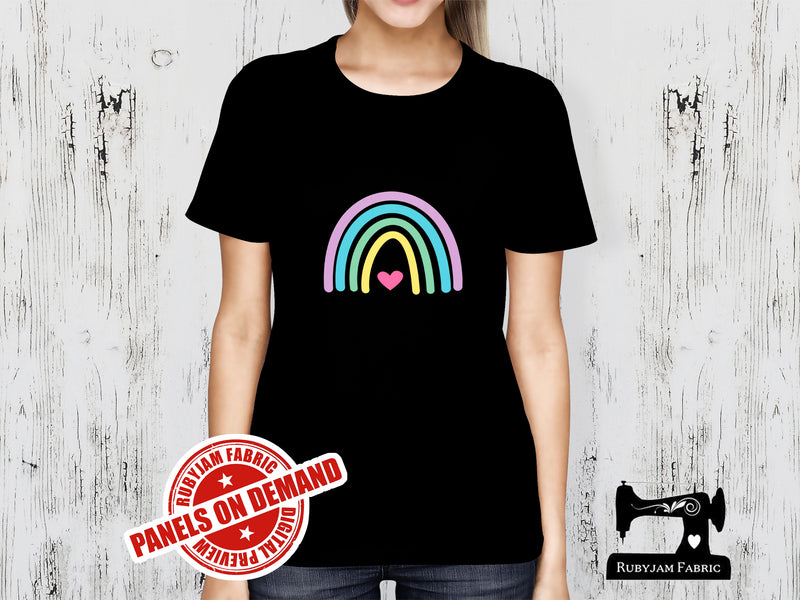 Pastel Rainbow - BLACK - Panels On Demand