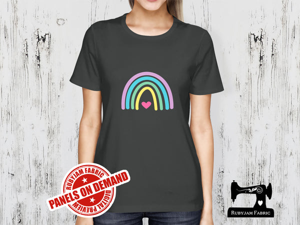 Pastel Rainbow - CHARCOAL - Panels On Demand