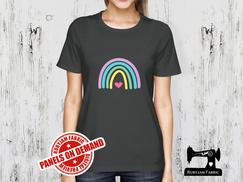 Pastel Rainbow - CHARCOAL - Panels On Demand