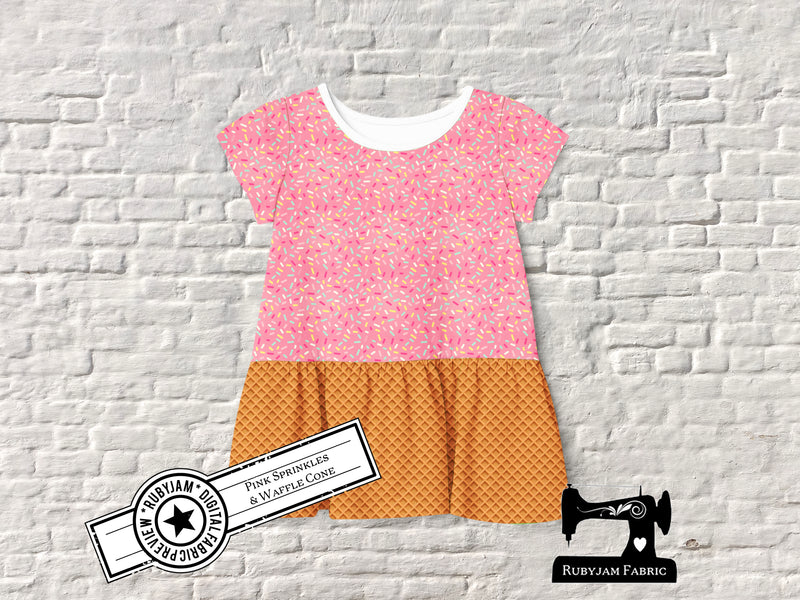 Waffle Cone - cotton lycra - 150cm wide
