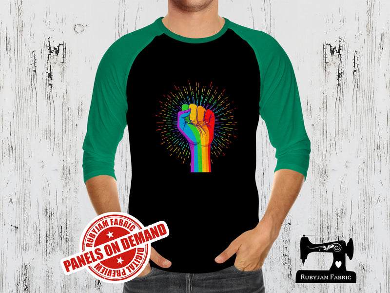 Pride (Rainbow Fist) - BLACK - Panels On Demand